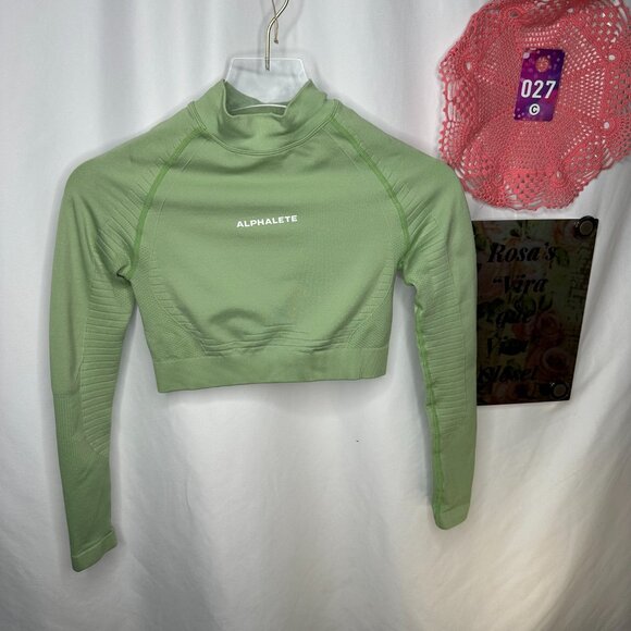 Alphalete Ozone High Neck Tee Athletic Long Sleeve T-Shirt Size XS - Picture 7 of 7